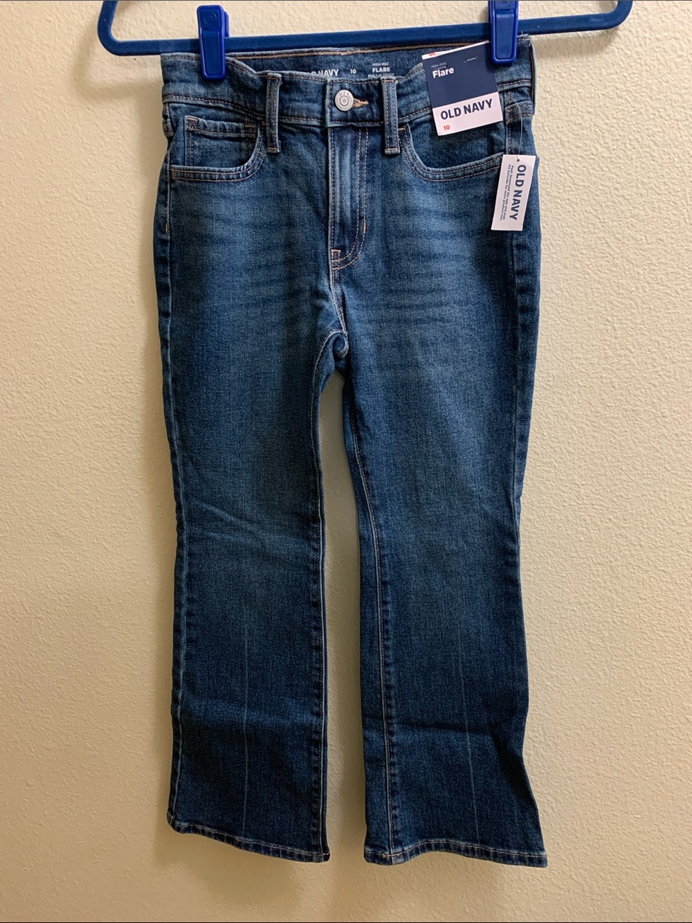 Old Navy Girls High Rise Flare Jeans Size 10 Adjustable Waist New With Tag